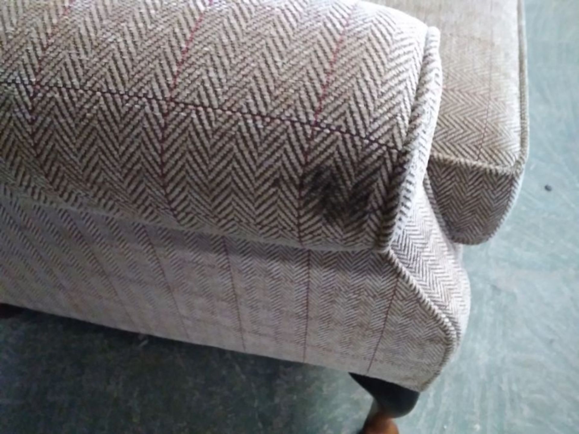 GOLDEN CHEQUERED WING CHAIR (MARKED) (TROO2700 - W - Image 2 of 2