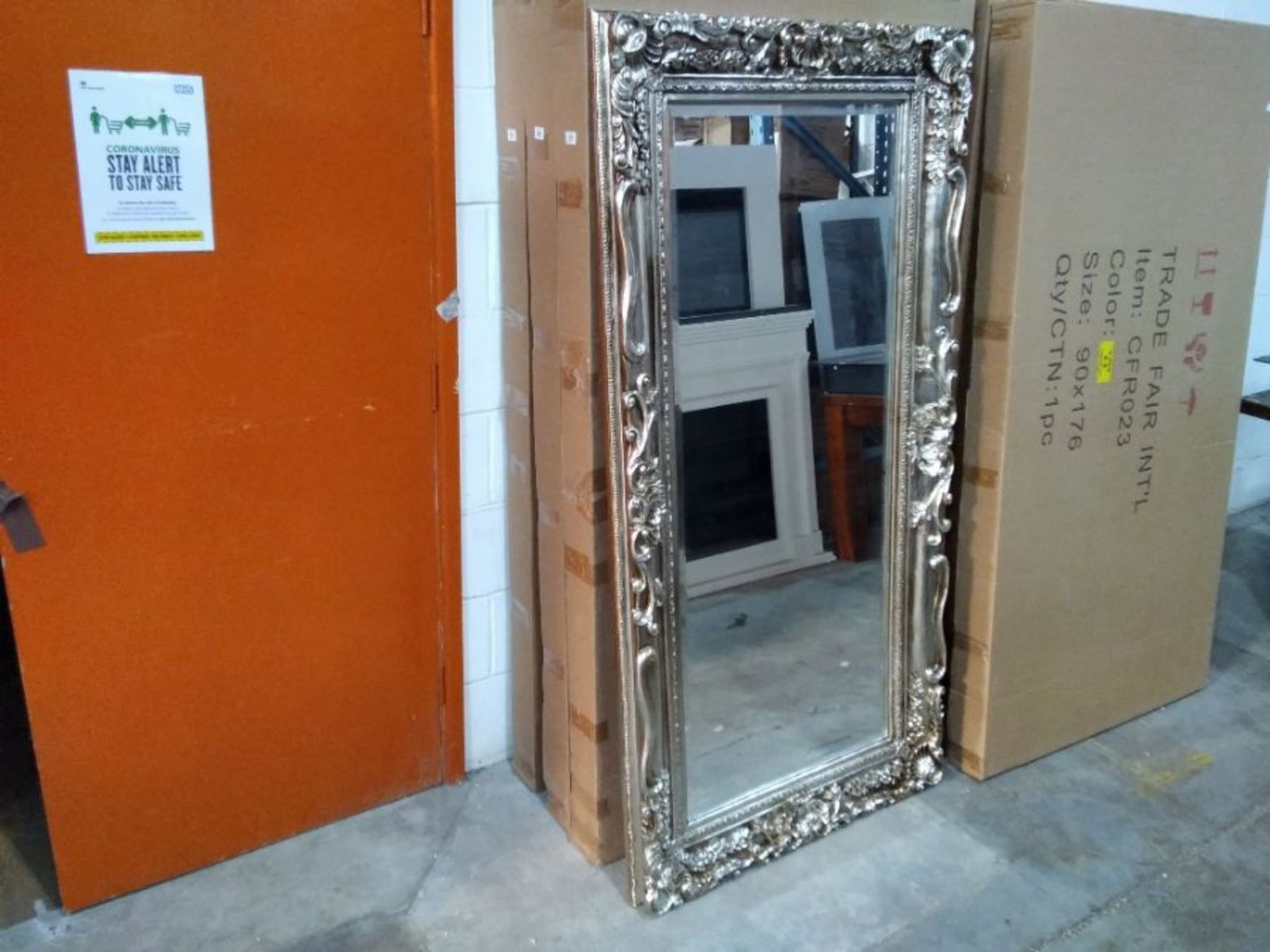 SILVER LARGE MIRROR (178CM X 90CM)