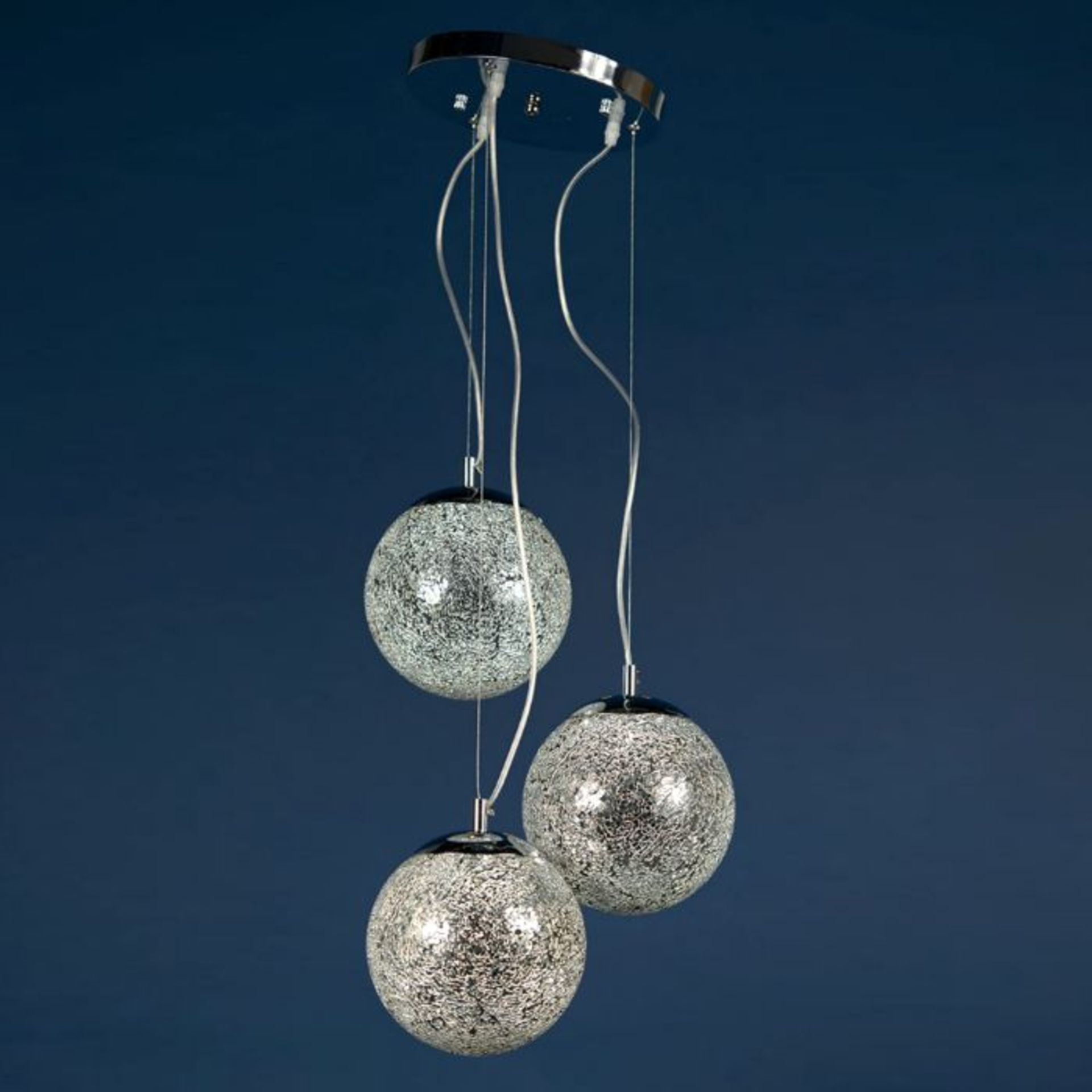 TRIO SPARKLE GLOBE CEILING LIGHTSILVER (3)