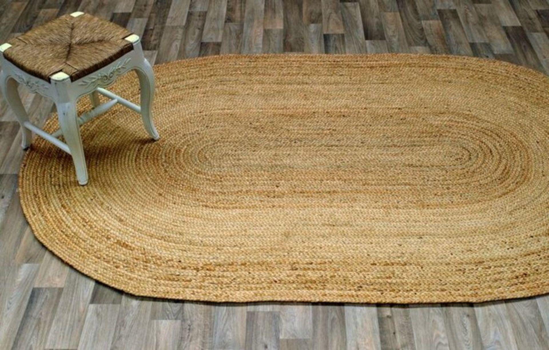 House of Hampton,Kiara Hand Braided Tan Rug RRP -£38.99(26448/35 -BLEL4506)(oval 70cm x 122cm)