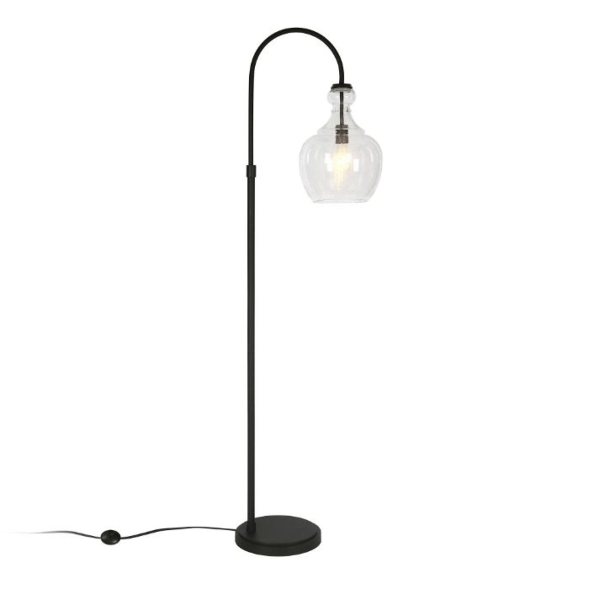 Blue Elephant, Dayna 177.8cm Arched Floor Lamp (BLACKENED BRONZE/GLASS FINISHED) - RRP £176.99 (N/