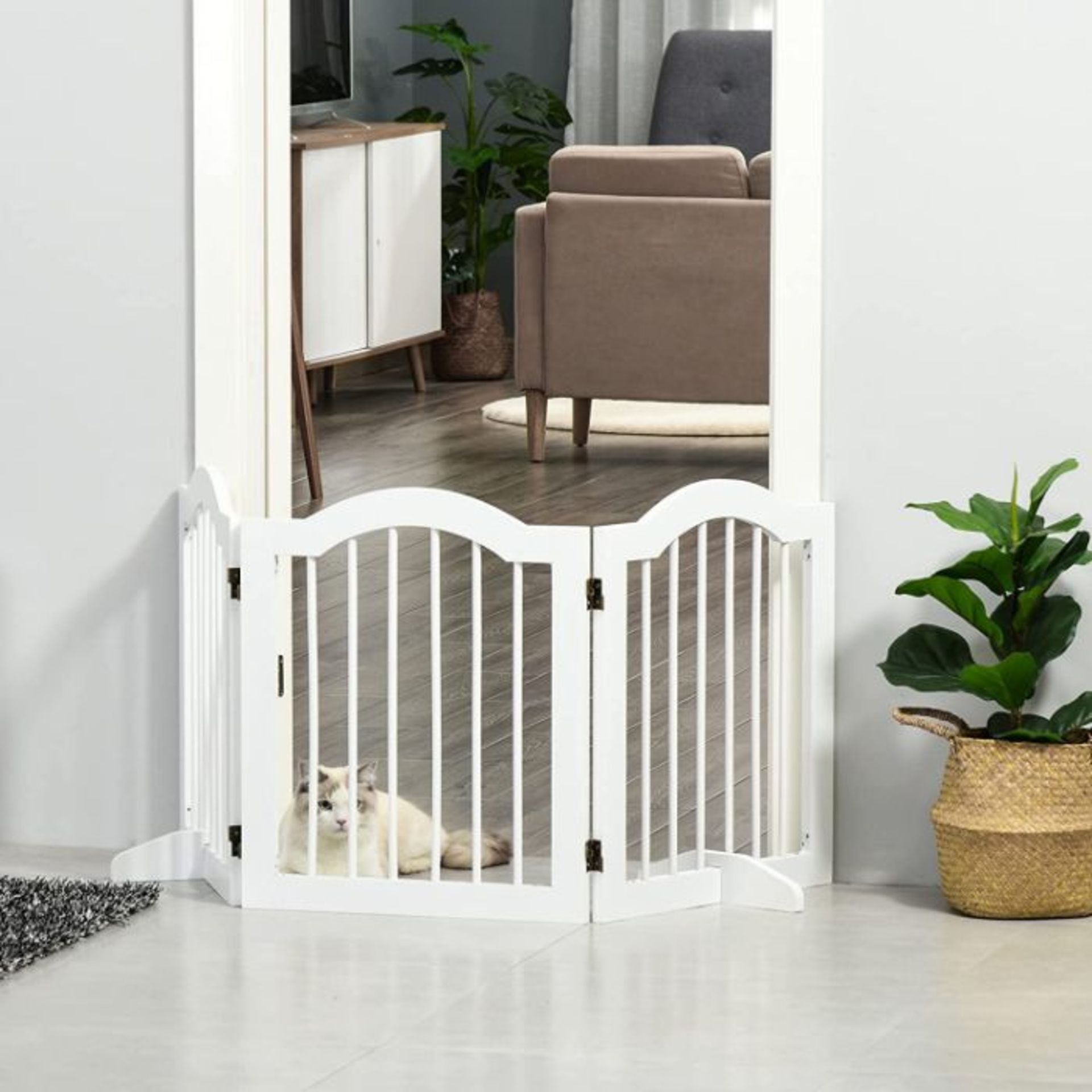 Archie & Oscar,Free Standing Pet Gate (61cm H x 154.5cm W x 50.8cm D) (U003369960) RRP -£54.99 (