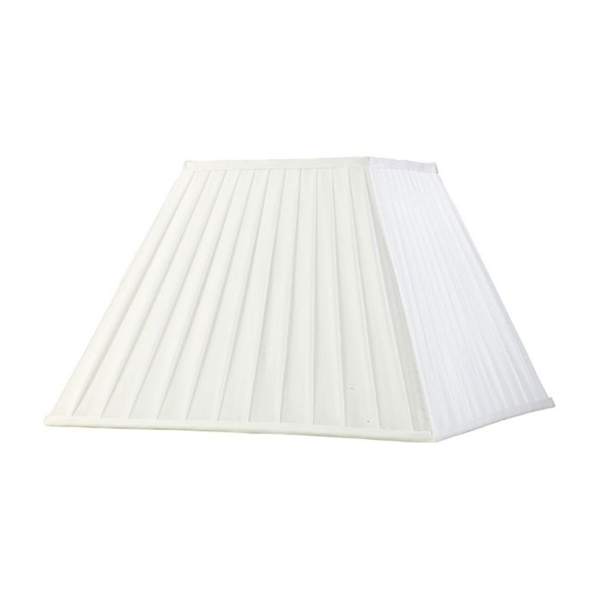 Set of 2, Square Pleated 40cm Fabric Shade (WHITE) (27728/56)