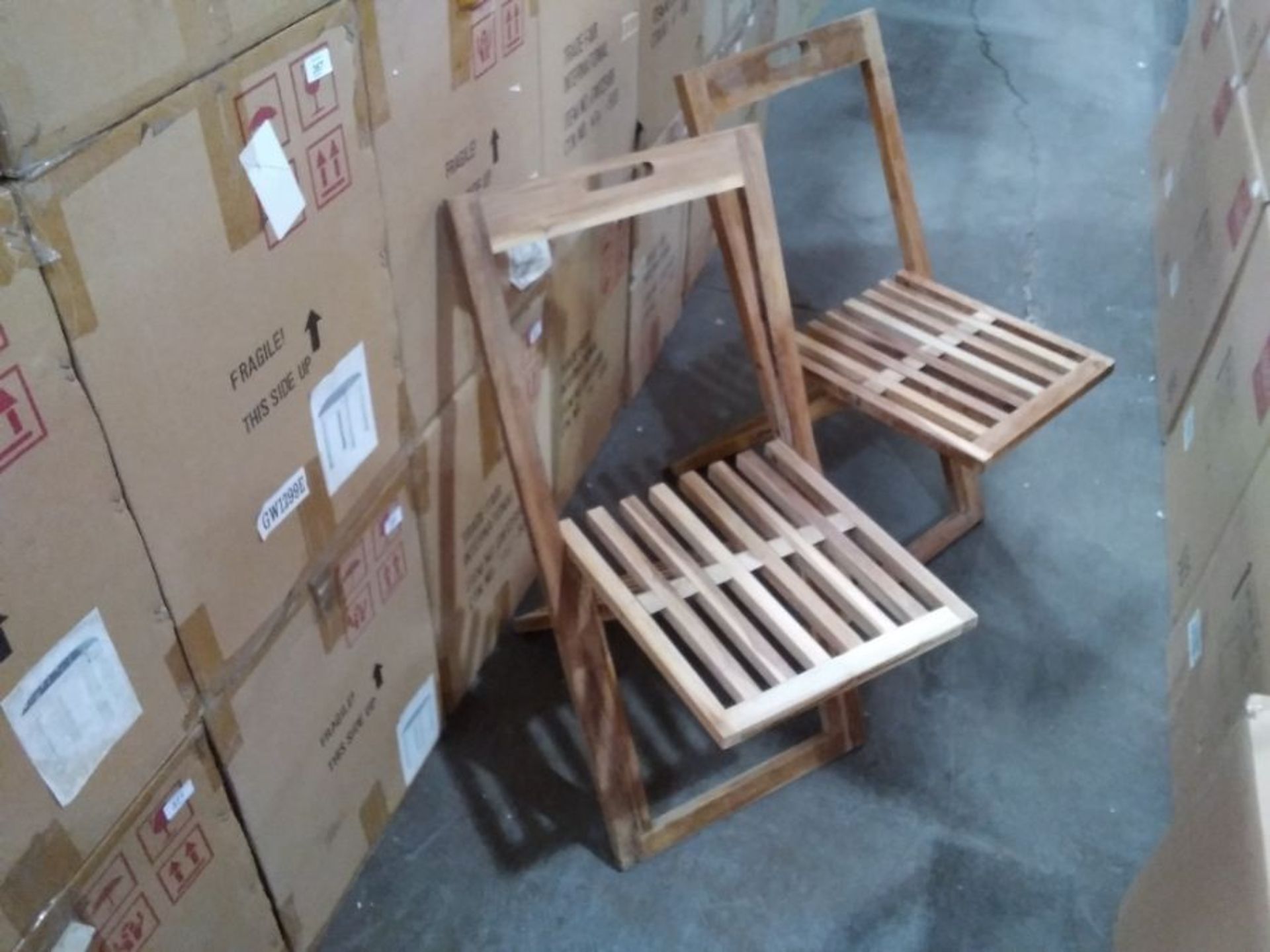 GHOST WOODEN FOLDING CHAIRS X 2 (BOXED NOT CHECKED - Image 2 of 2