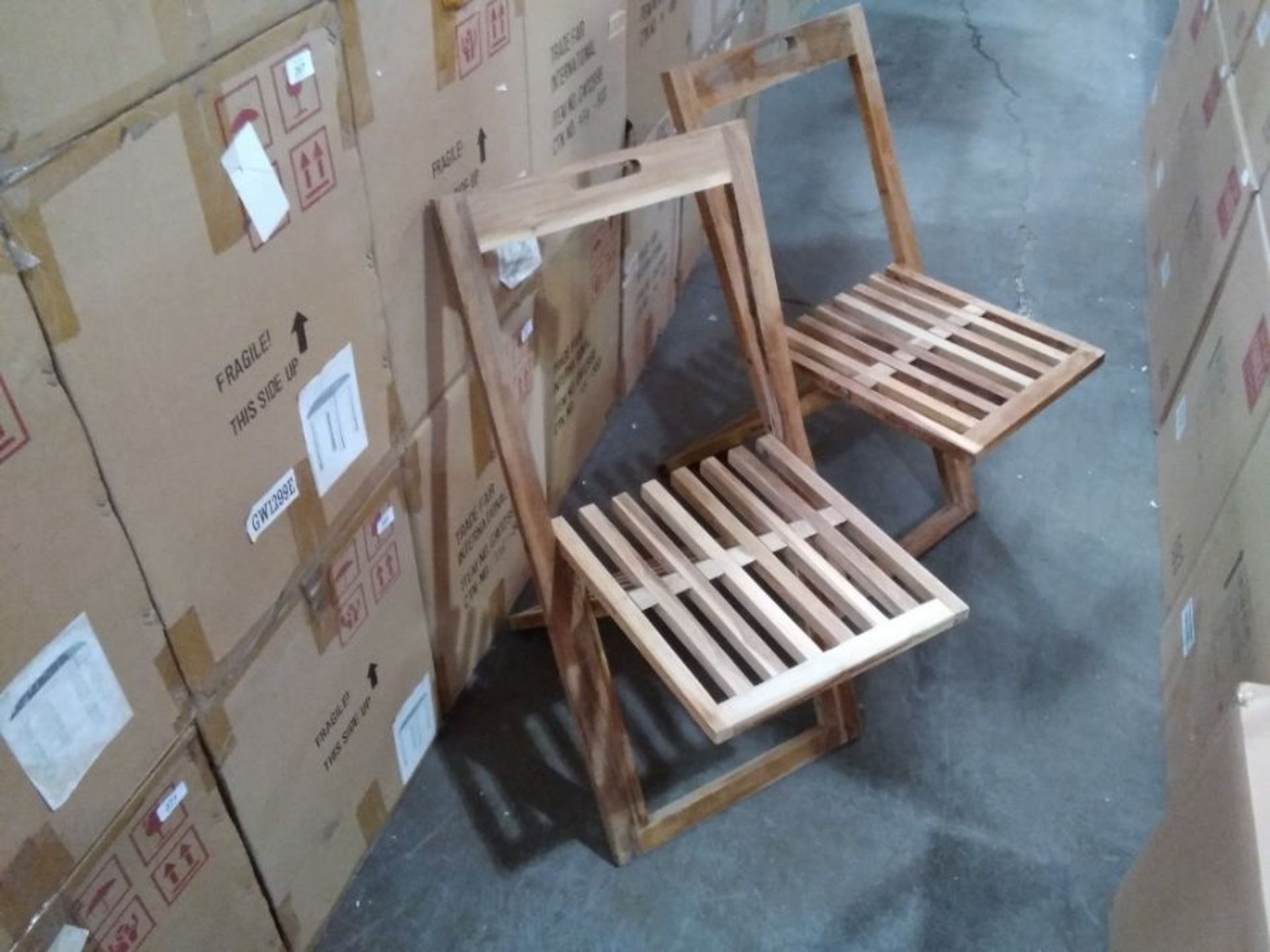 GHOST WOODEN FOLDING CHAIRS X 2 (BOXED NOT CHECKED - Image 2 of 2