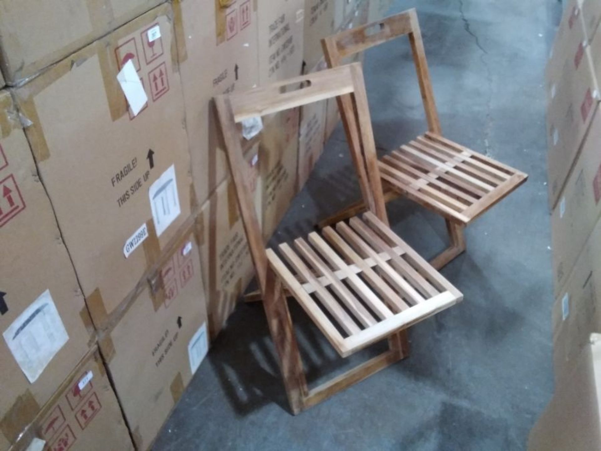 GHOST WOODEN FOLDING CHAIRS X 2 (BOXED NOT CHECKED - Image 2 of 2