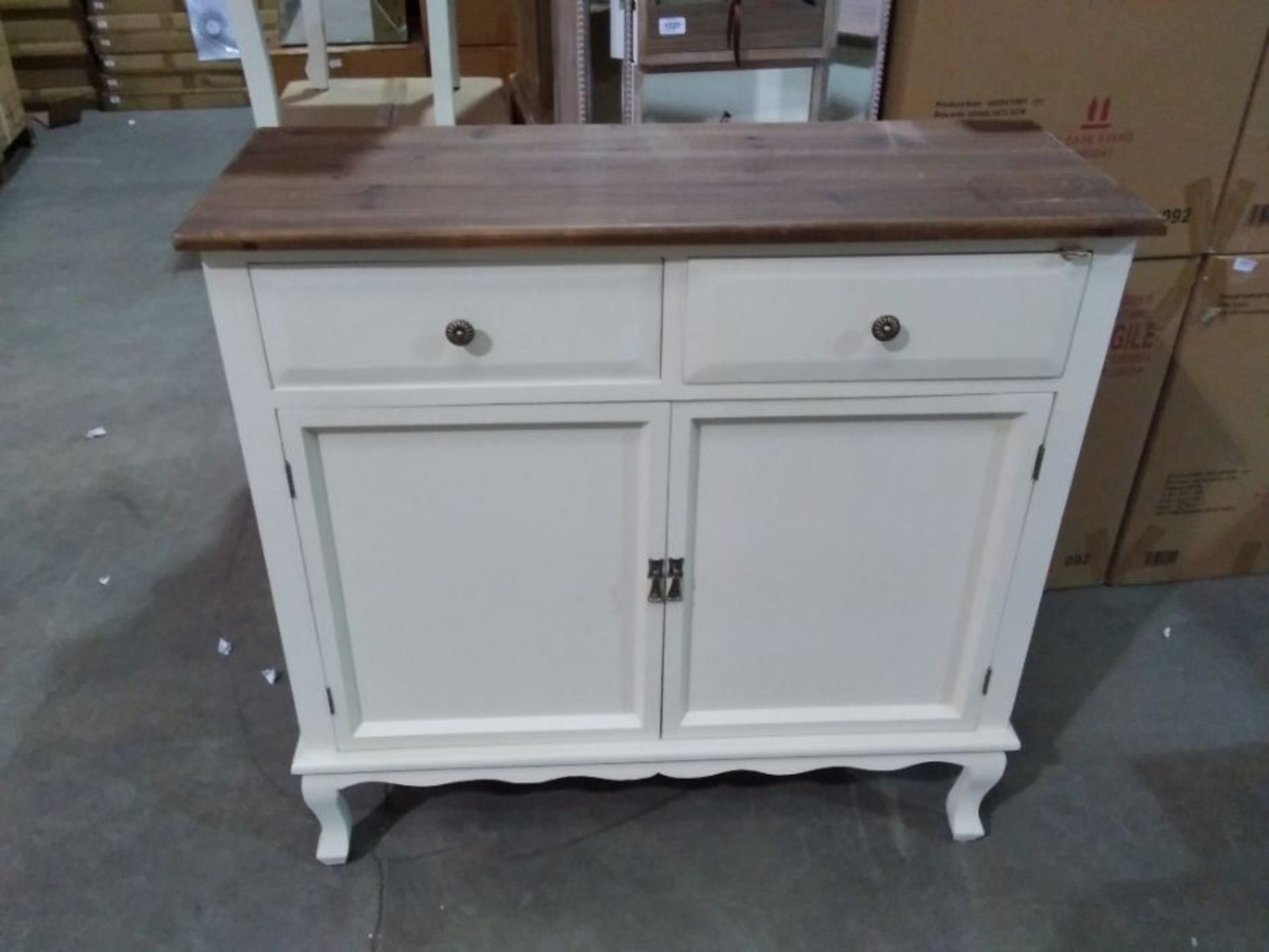 PAINTED & WOOD CABINET (BOXED, RETURN, NOT CHECKED