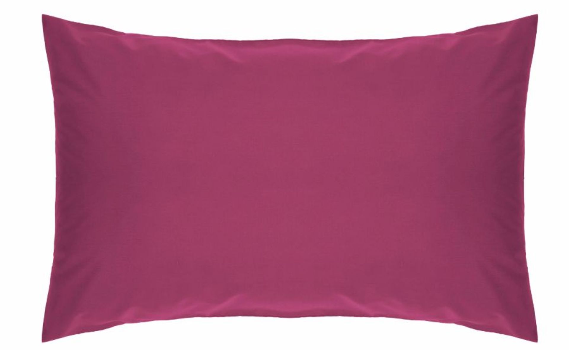 Set of 2, Plain Cotton Blend Percale Housewife Pillowcase (48cm x 75cm) (FUCHSIA)