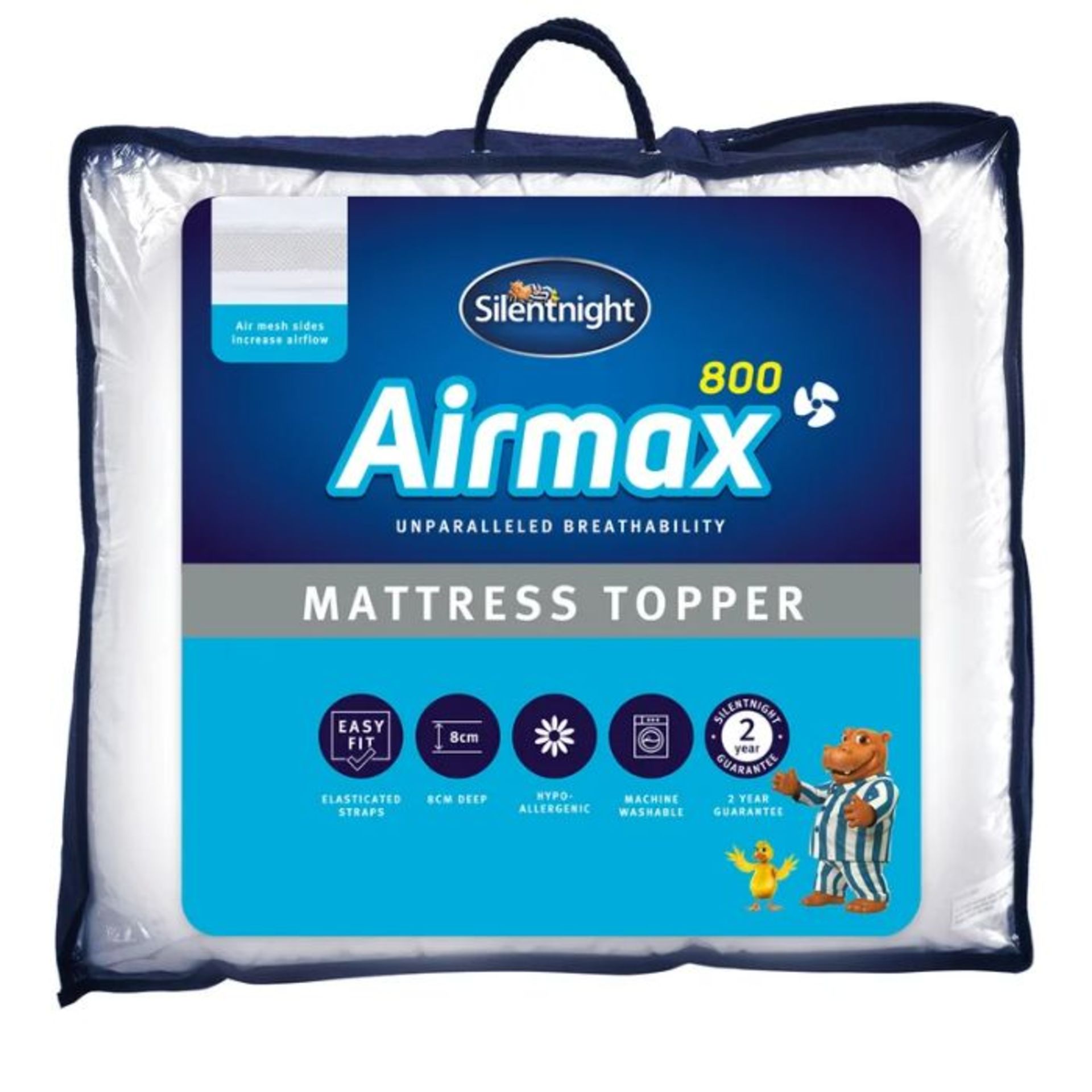 Silentnight, Silentnight Airmax 6cm Mattress Topper (SMALL DOUBLE) (190cm L x 120cm W) - RRP £55. - Image 2 of 2