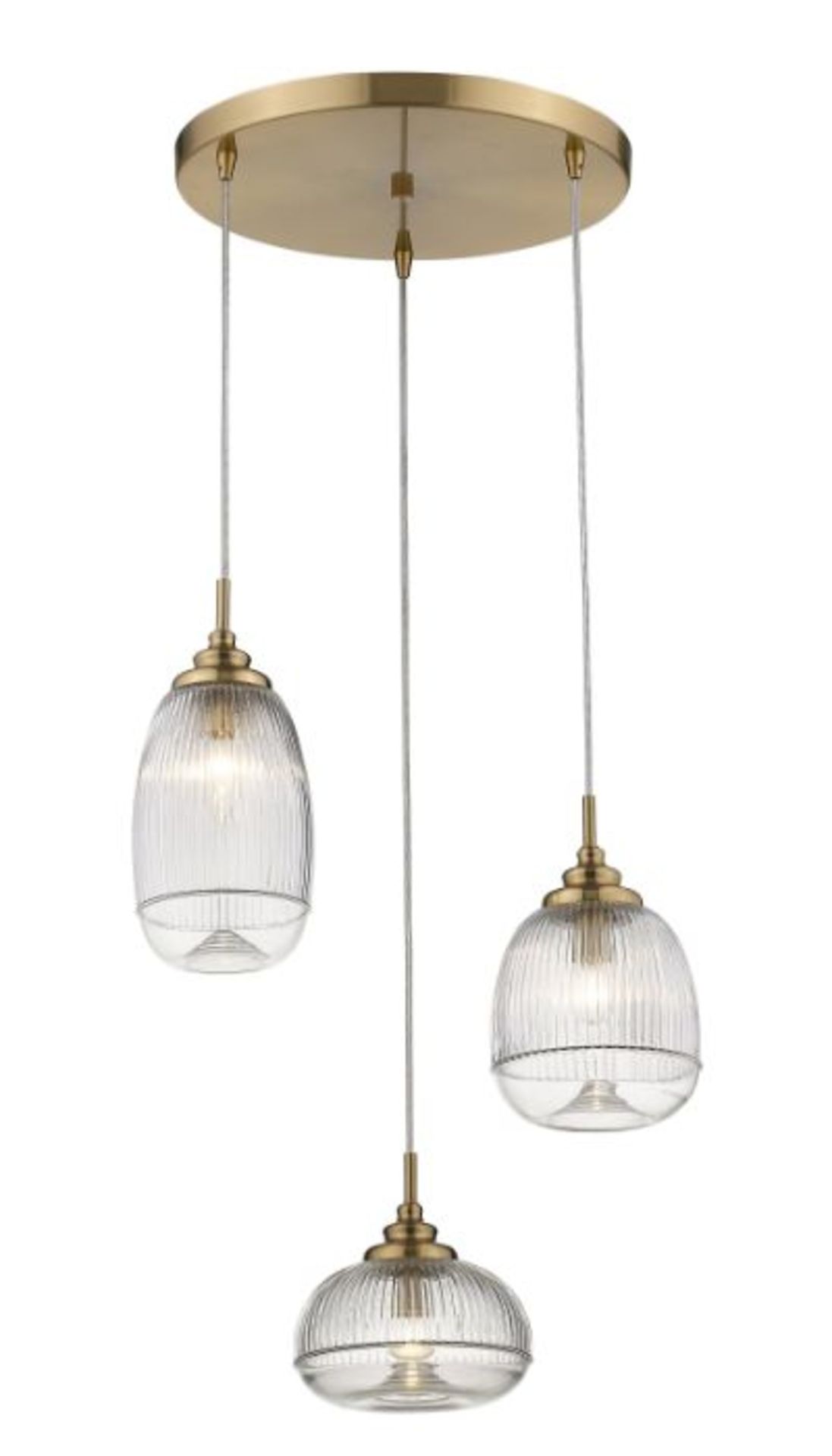 Highland Dunes,Fulcher 3-Light Cluster Jar Pendant (U001892993) RRP -£187.99 (27326/24 -NUCE1428)(