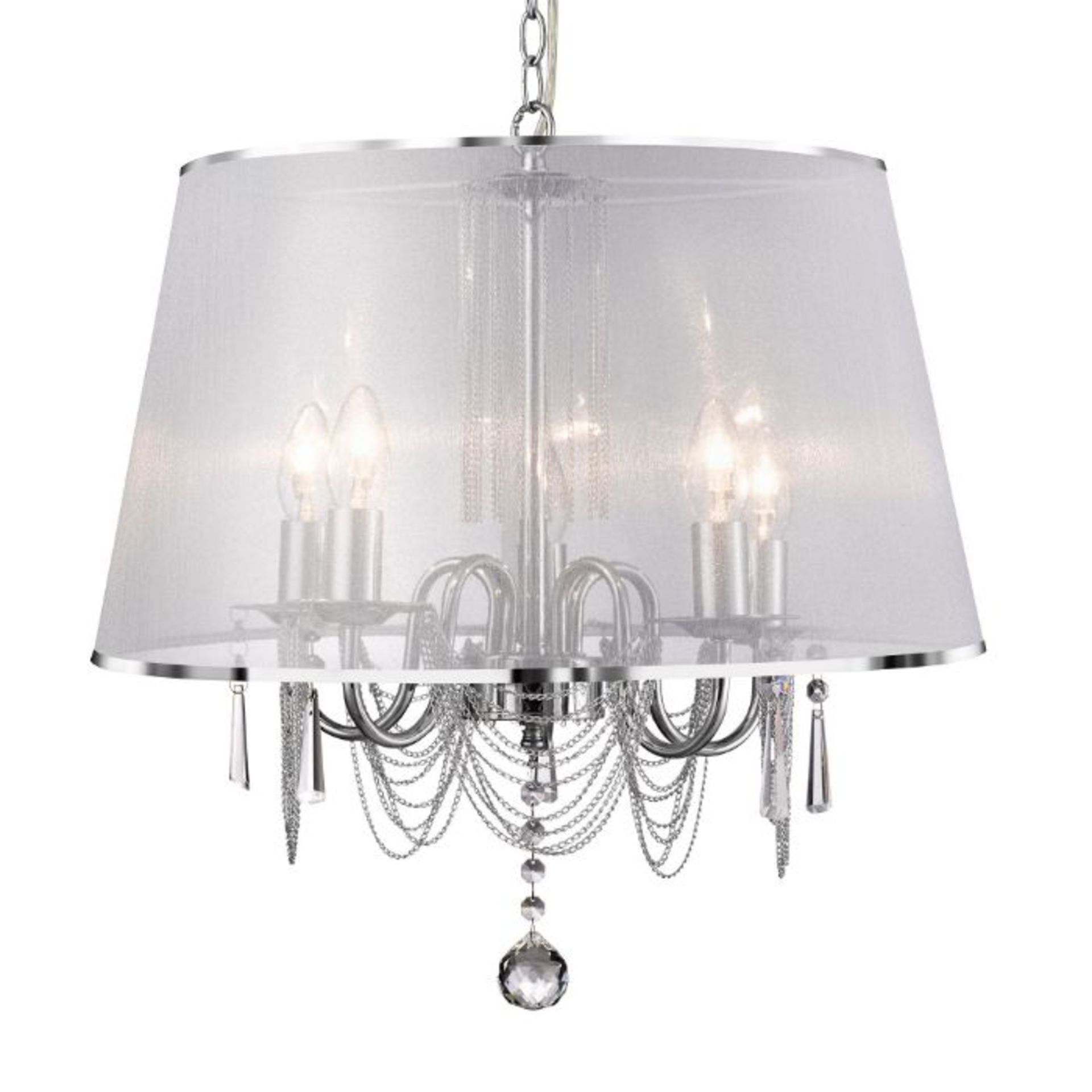 Venetian 5LT Chrome Drum Chandelier (SRL2345 - 262