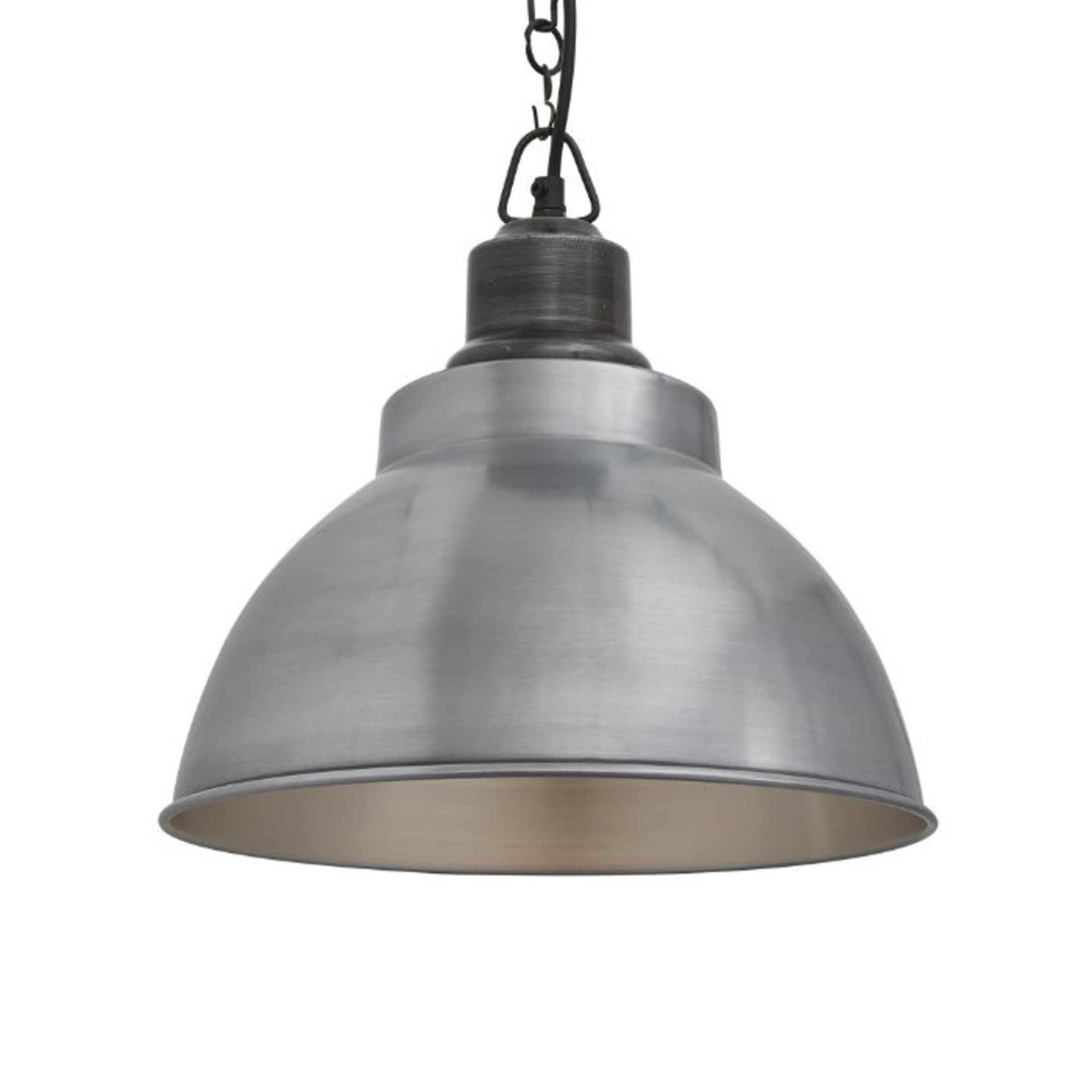 Industville, Set of 2 Brooklyn 1 - Light Dome Pendant (PEWTER) (25868/17 -VILE1451) (25868/8 -VILE14