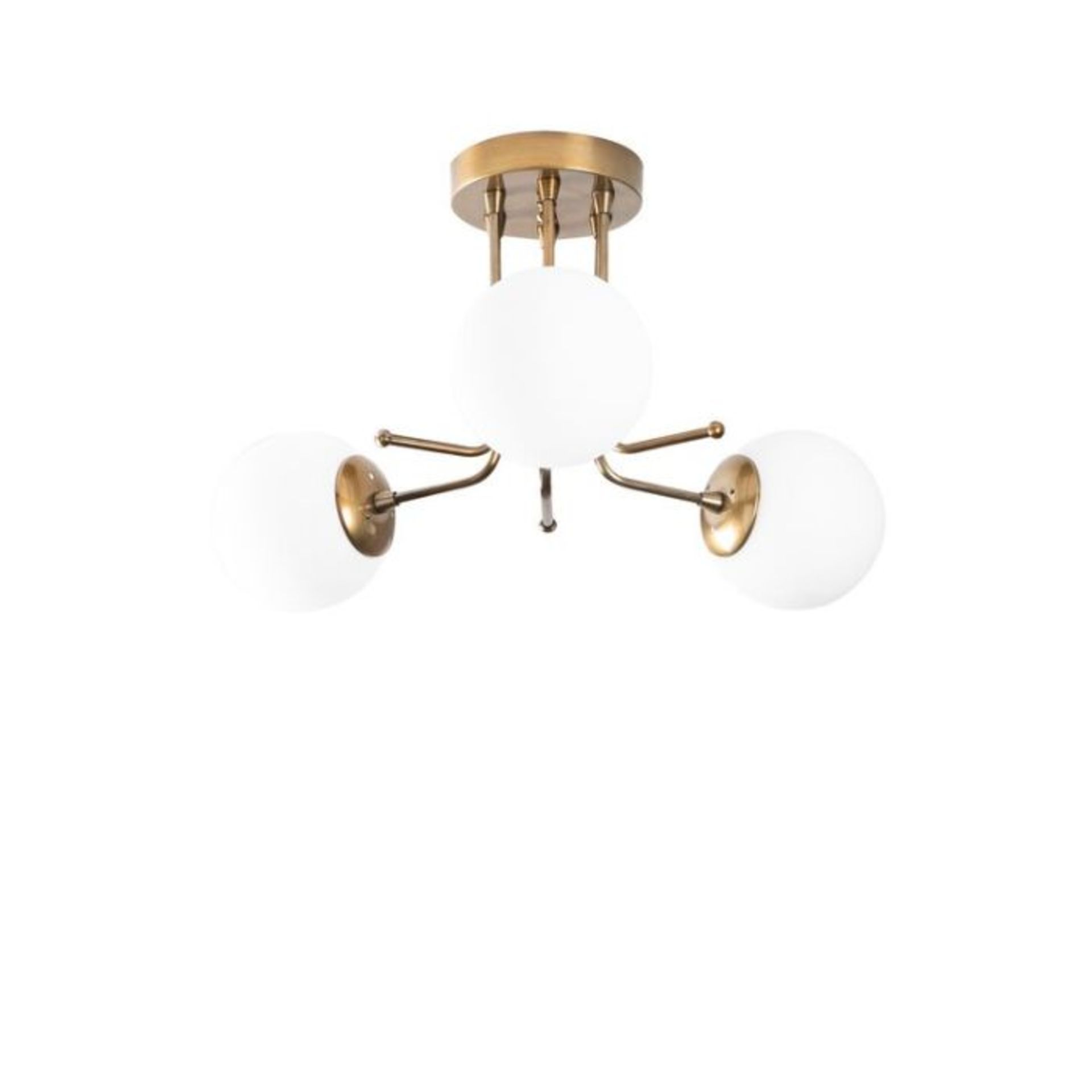 Mercury Row, Stanwyck 3-Light 48cm Semi Flush Mount (GOLD) - RRP £159.99 (QYUT3347 - 26151/22)