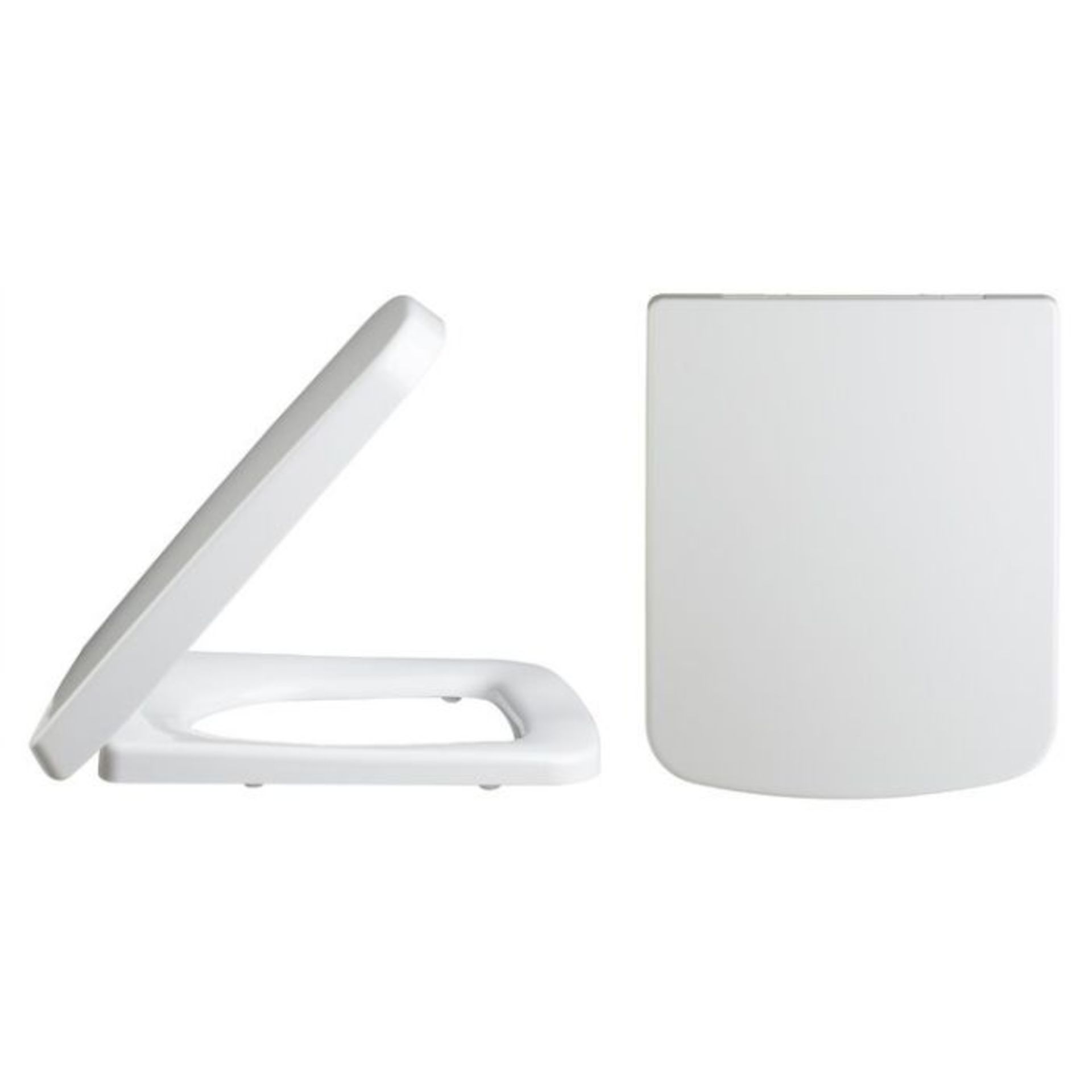 Nuie, Bliss Soft Close Square Toilet Seat (WHITE) (52cm H X 355cm W X 430mm D) - RRP £89.73 (REQ1433