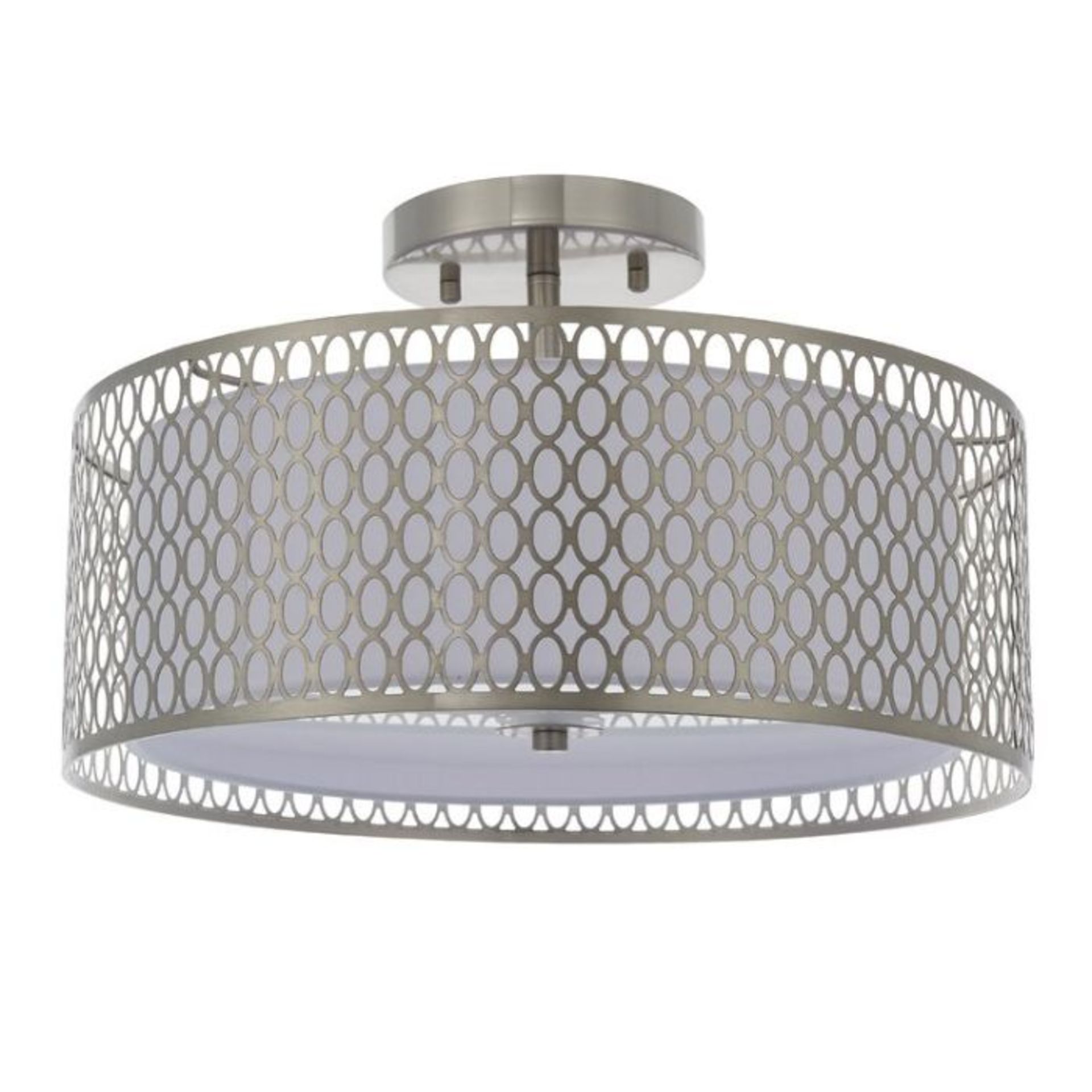 Etta Avenue, Bonnie 3-Light 43cm Semi Flush Mount (NICKEL) - RRP £128.99 (BI958603 - 28196/6)