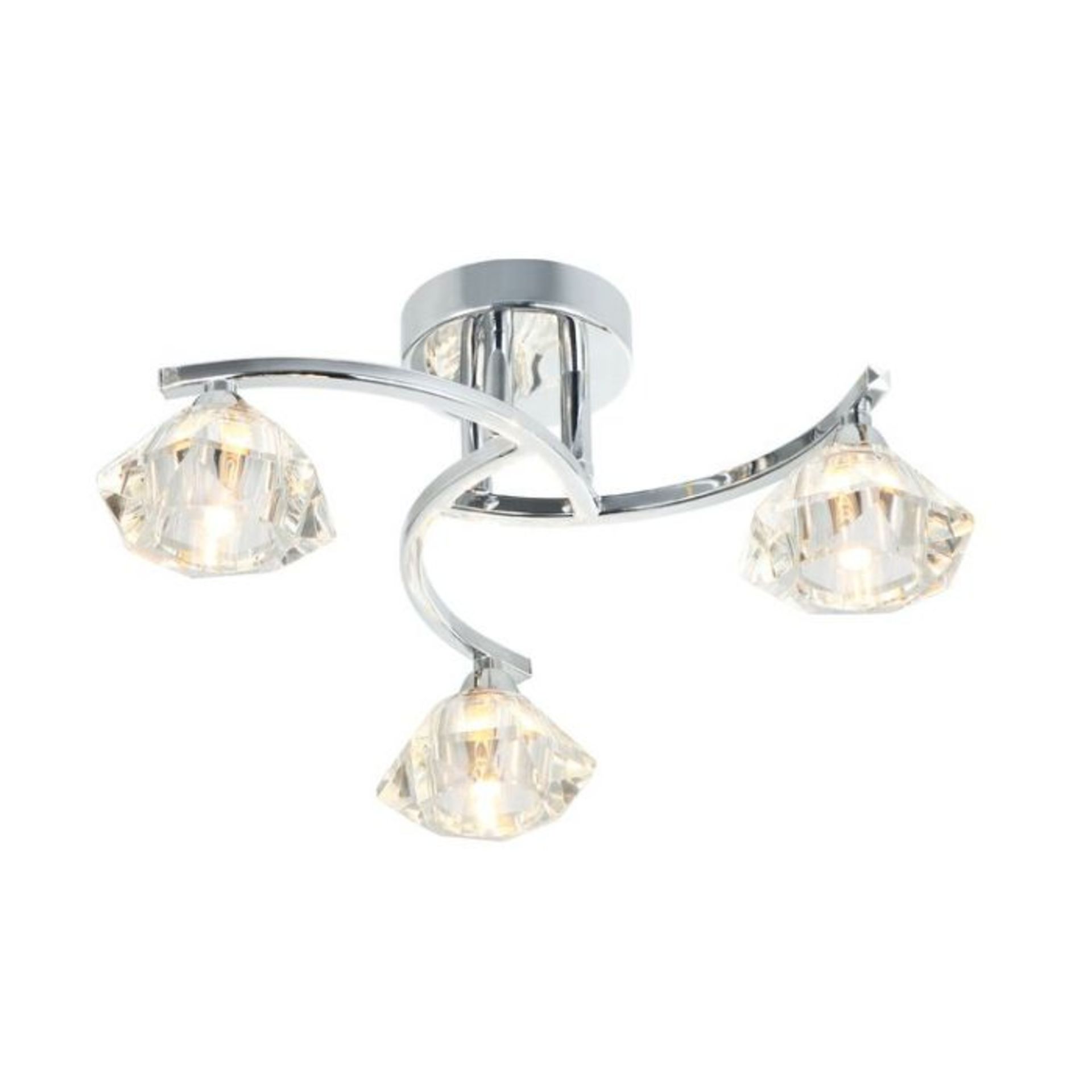 Etta Avenue, Johana 3-Light 38cm Semi Flush Mount (CHROME) - RRP £44.99 (BDHM1045 - 28196/16)