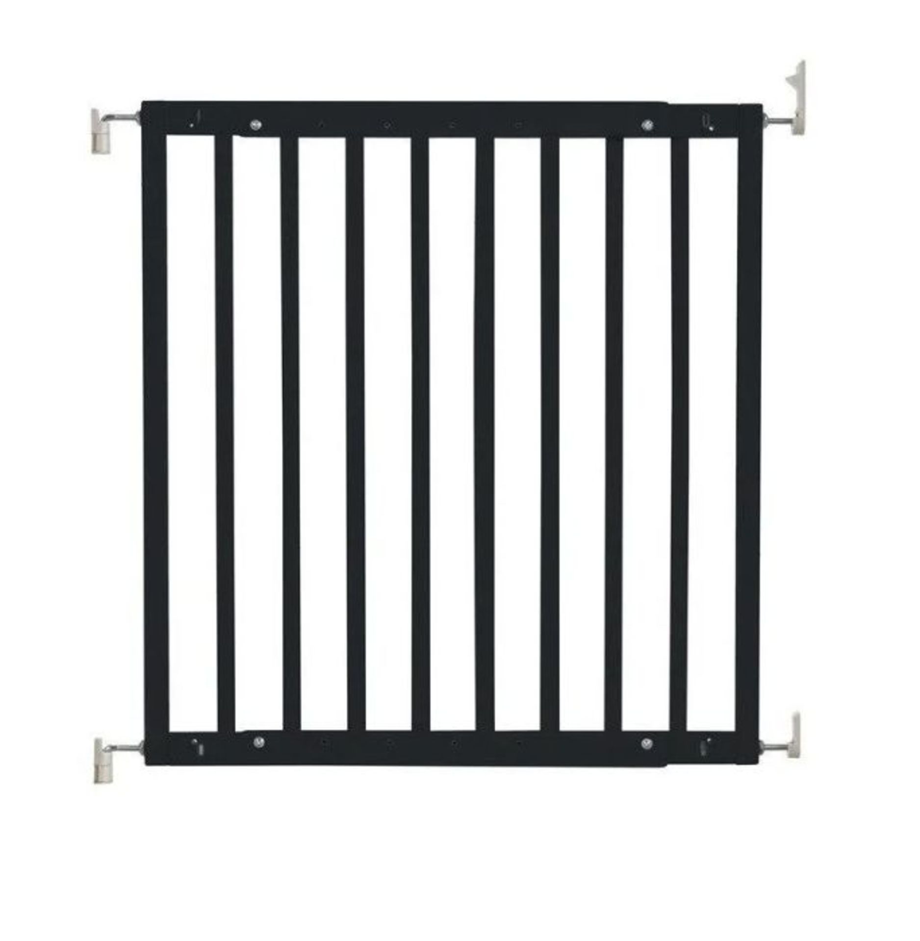 Harriet Bee, Ivar Wooden Screw Fit Stair Safety Gate (BLACK) (75.5cm H X 105.5cm W X 4.5cm D) -