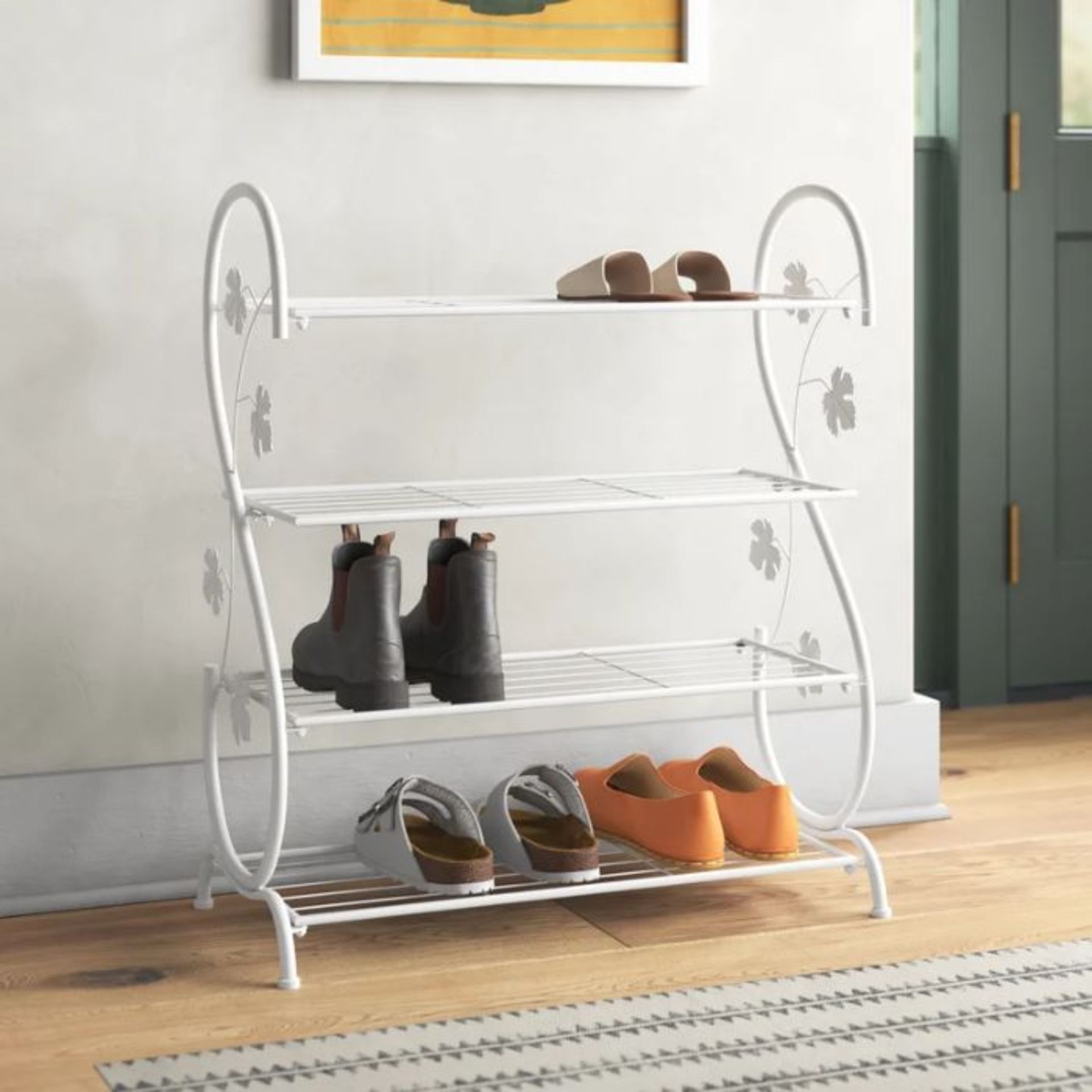 Fernleaf, 15 Pair Shoe Rack (WHITE) (70cm H X 60cm W X 30cm D) - RRP £39.99 (HGKS2511 - 28101/6)