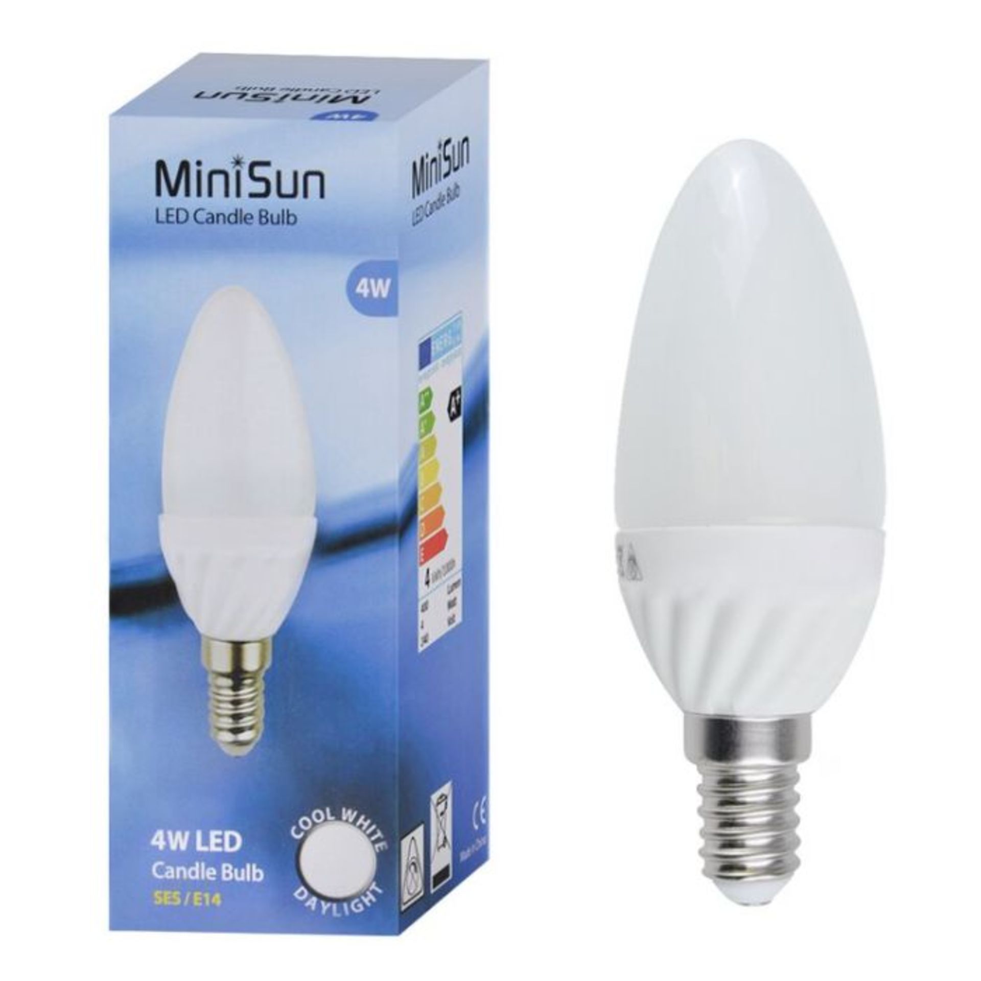 , Set of 7, 4W Frosted E14 LED Light Bulb (COOL WHITE) - RRP £17.99 (MSUN2213 - 28166/5)