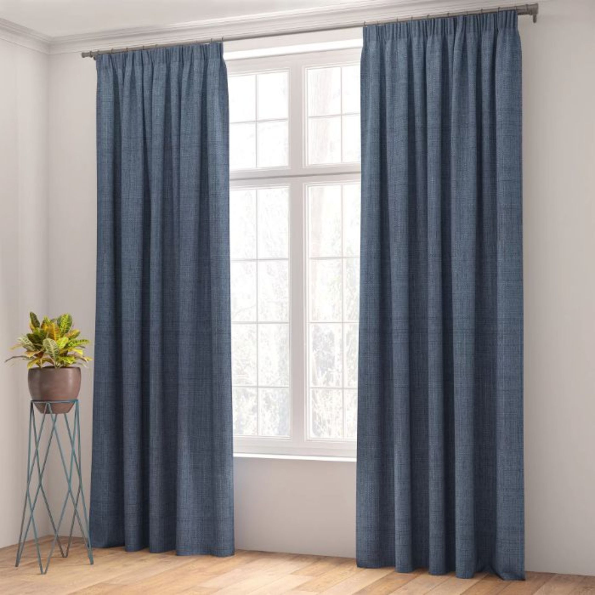 Shillings Blackout Thermal Curtains (BLUE) (168cm W x 137cm D) (DKBI1143)