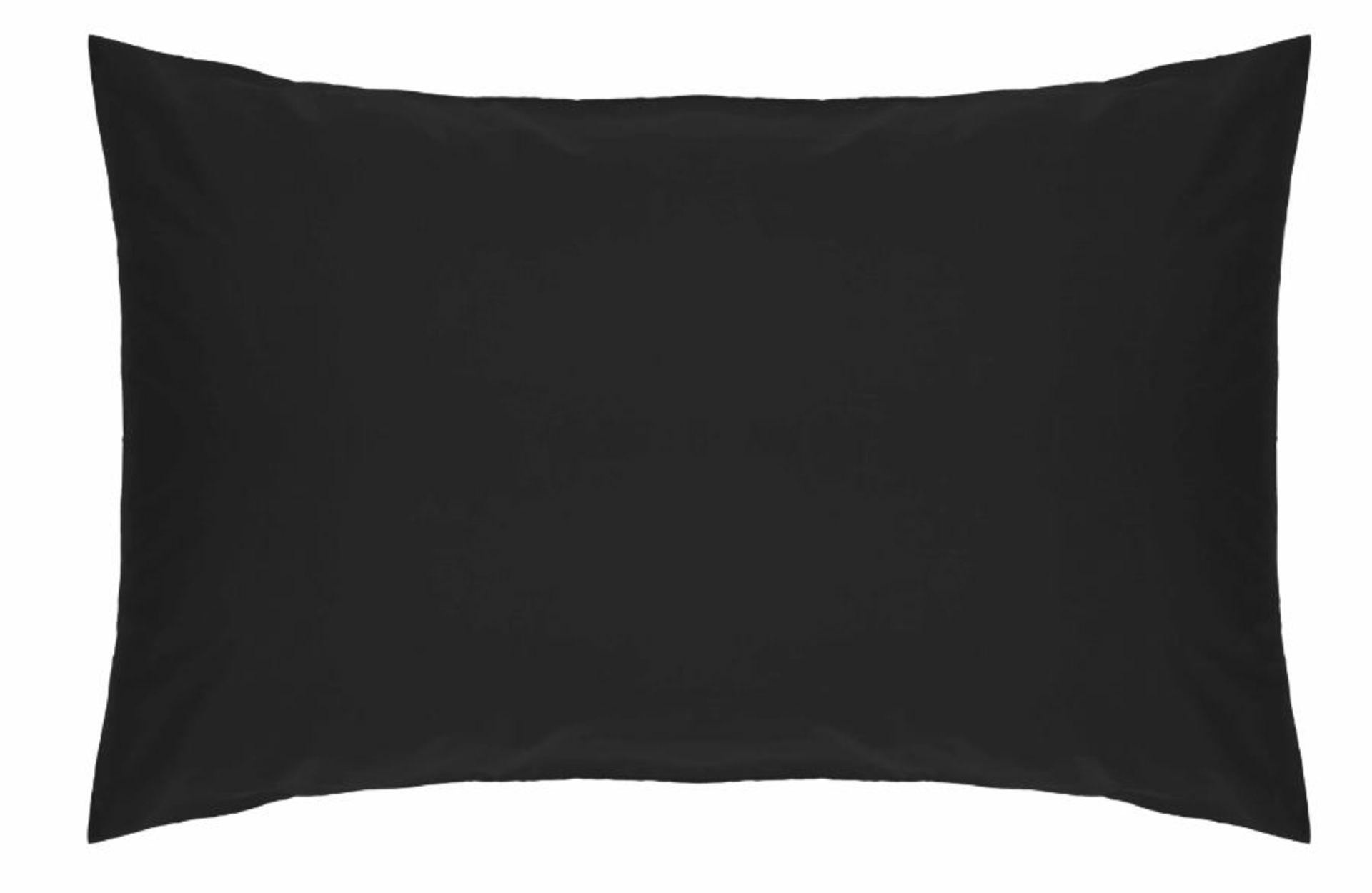 Set of 4, Phyllis Plain 144 Thread Count Bolster Envelope Pillow Cases (BLACK) (48cm x 91cm) (BLEW70