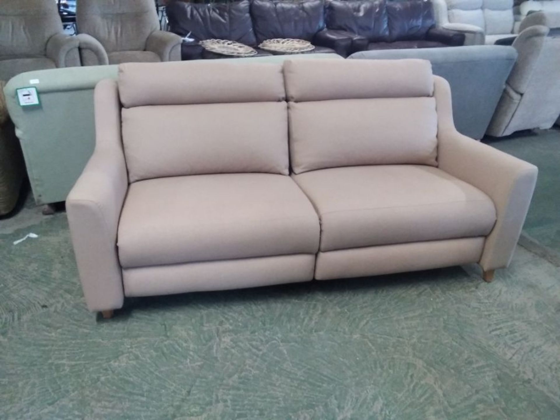 CREAM ELECTIC RECLINING 3 SEATER SOFA (TROO2806-WO