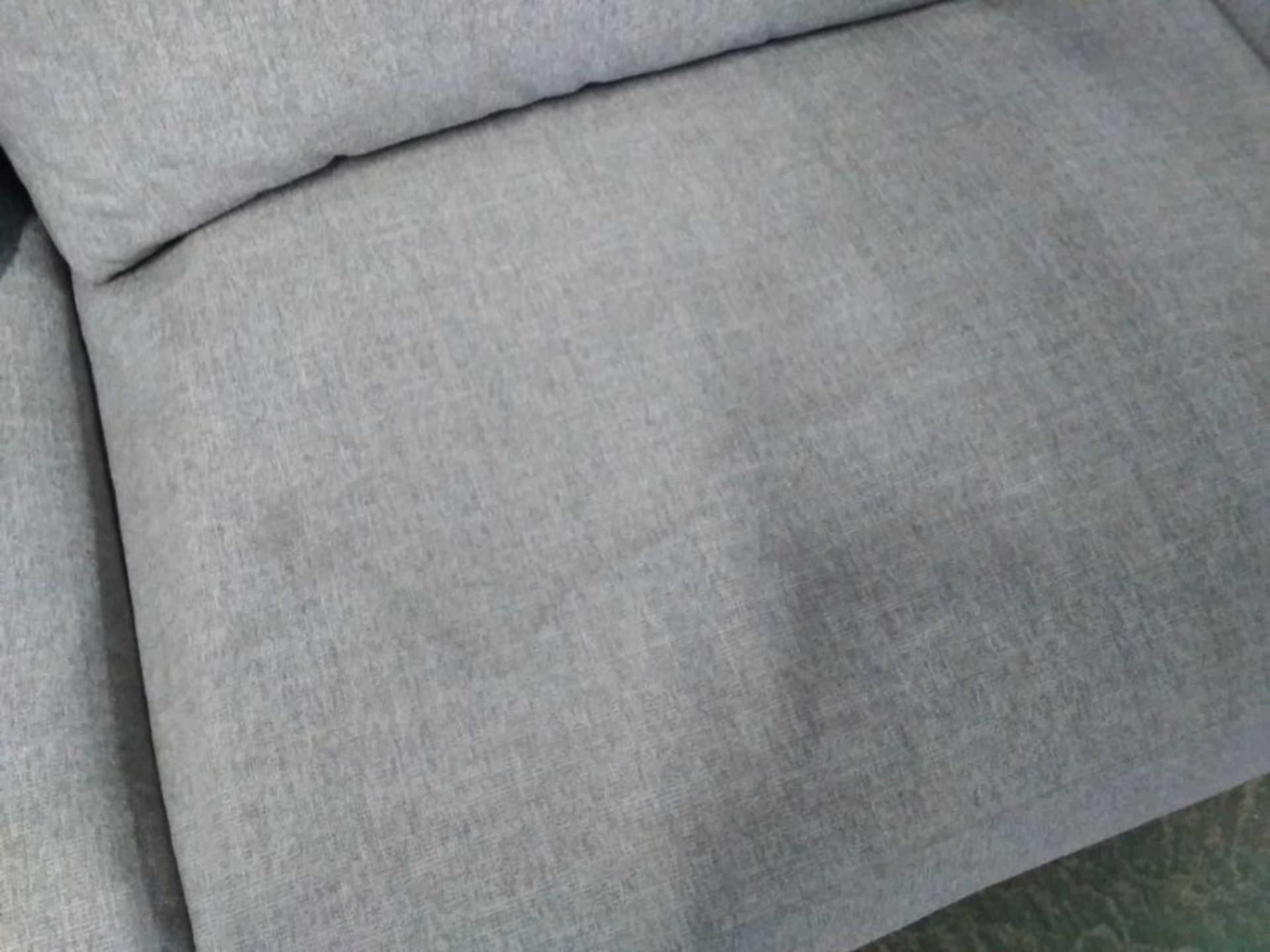 GREY FABRIC ELECTRIC RECLINING 3 SEATER (DAMAGED D - Image 6 of 6