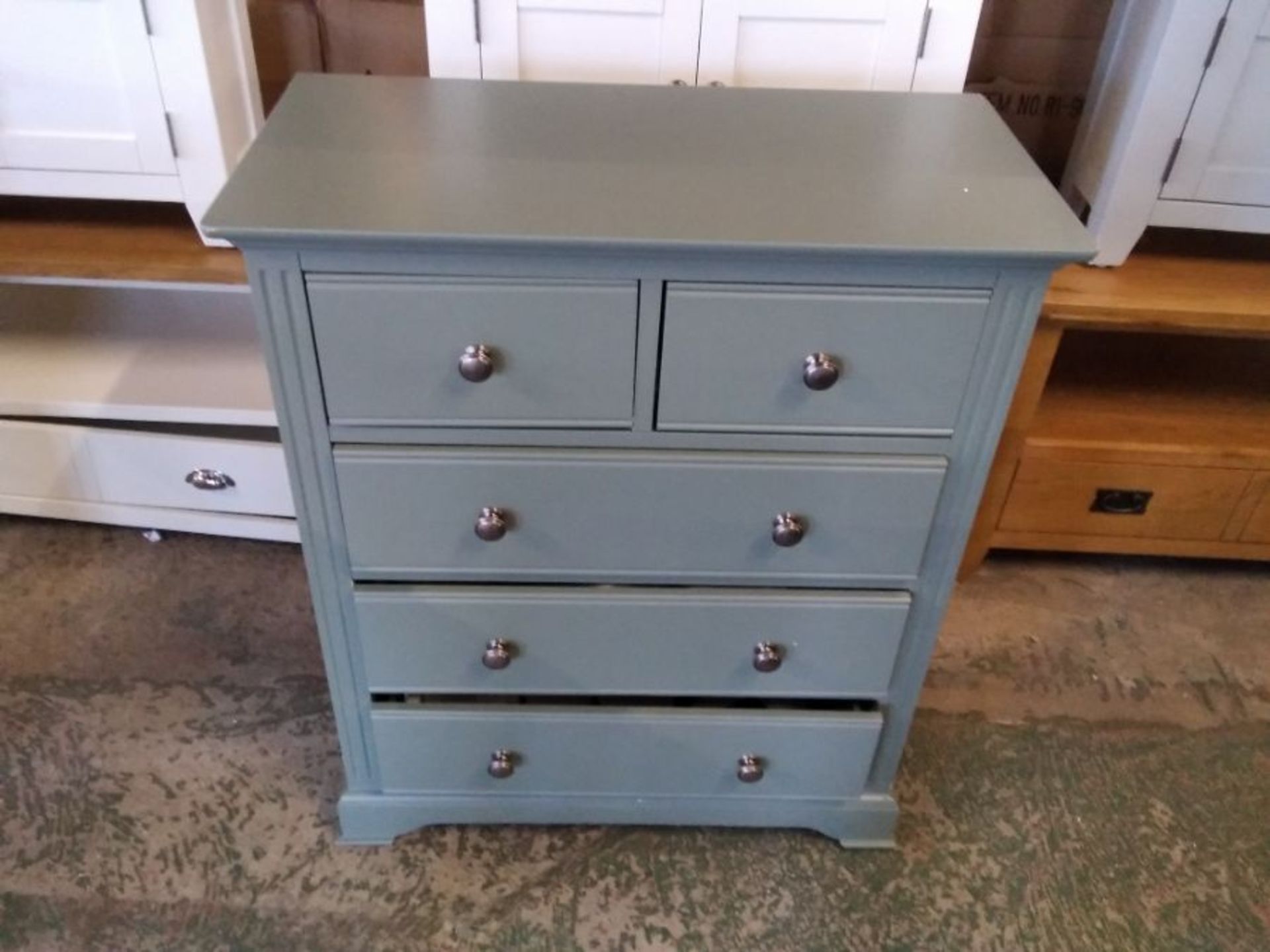 BAMBURG CACTUS GREEN 2 OVER 3 CHEST OF DRAWERS {DA