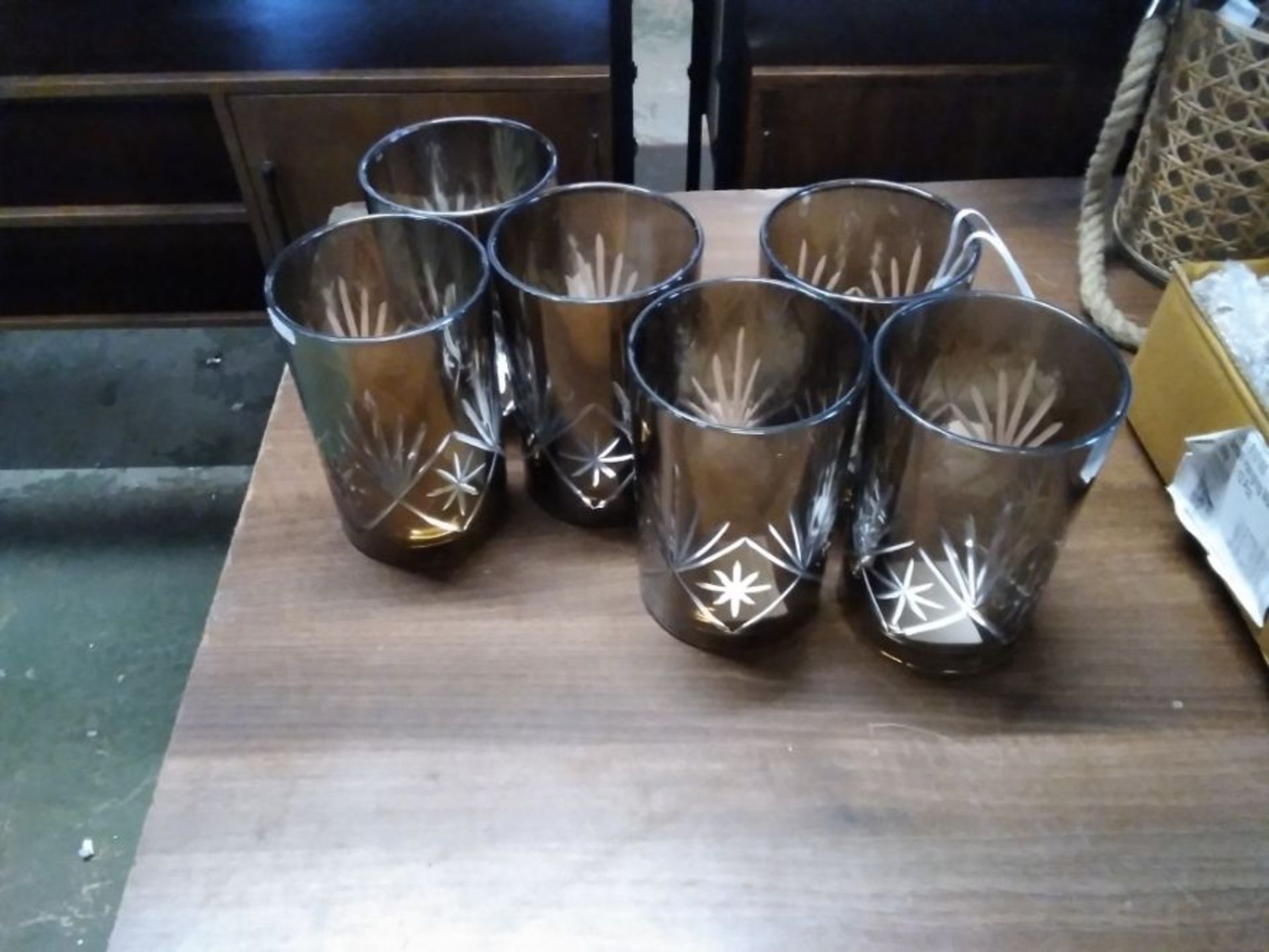 6 x LARGE CANDLE HOLDERS
