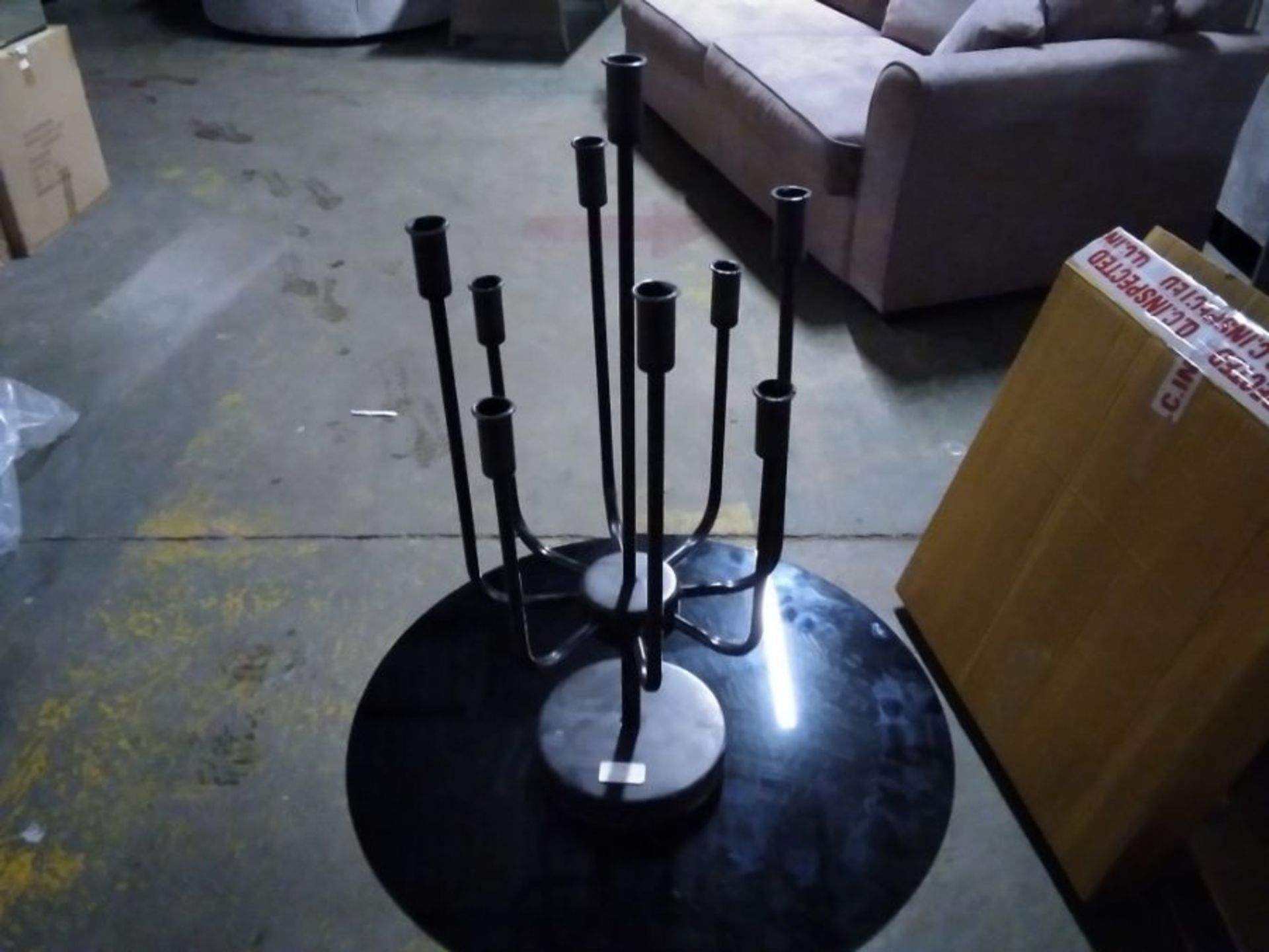 Rustic Black 9 Candle Candelabra (B/216 -424 -905719)