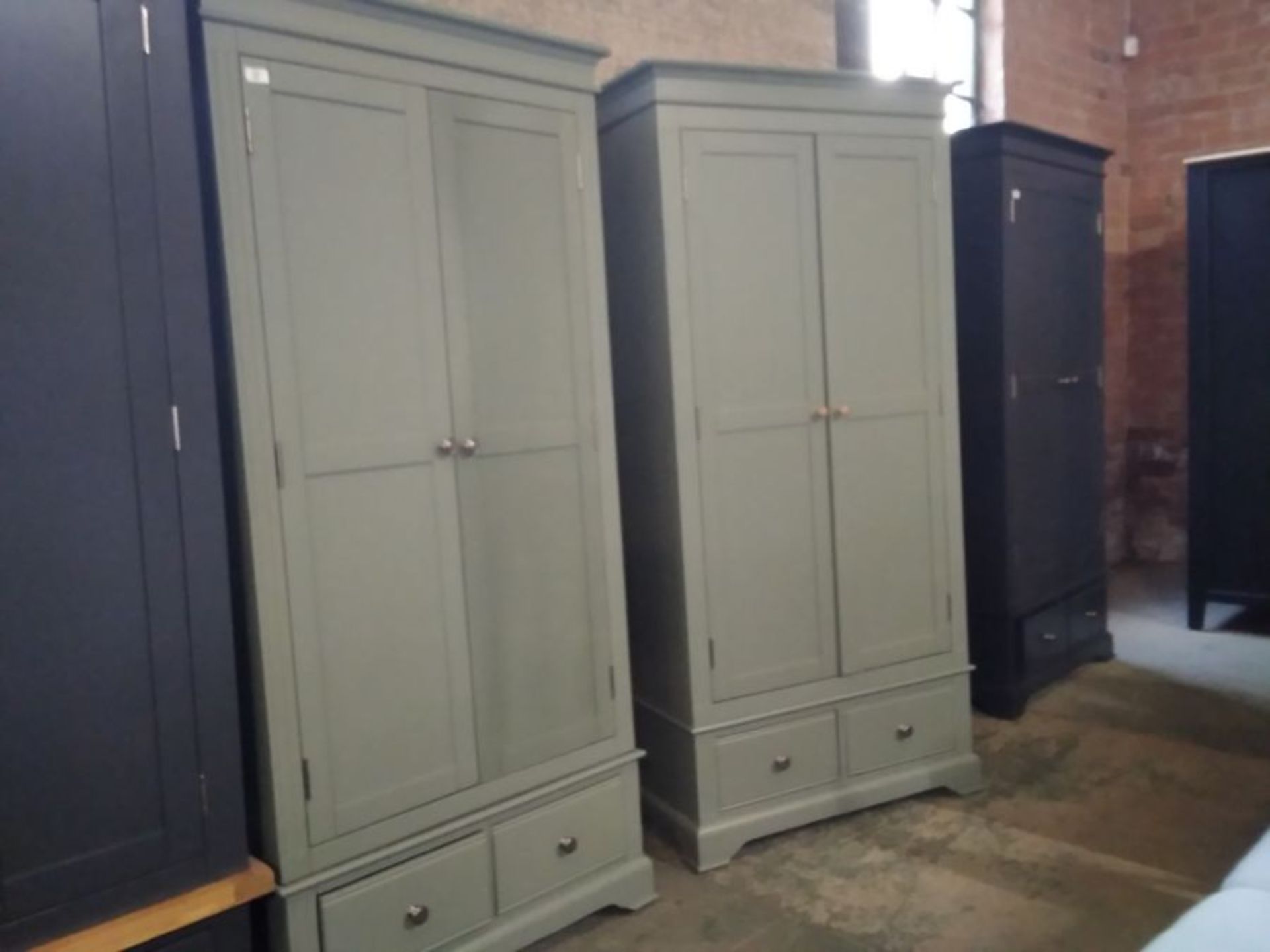 BANBURY CACTUS GREEN DOUBLE WARDROBE (DAMAGE)