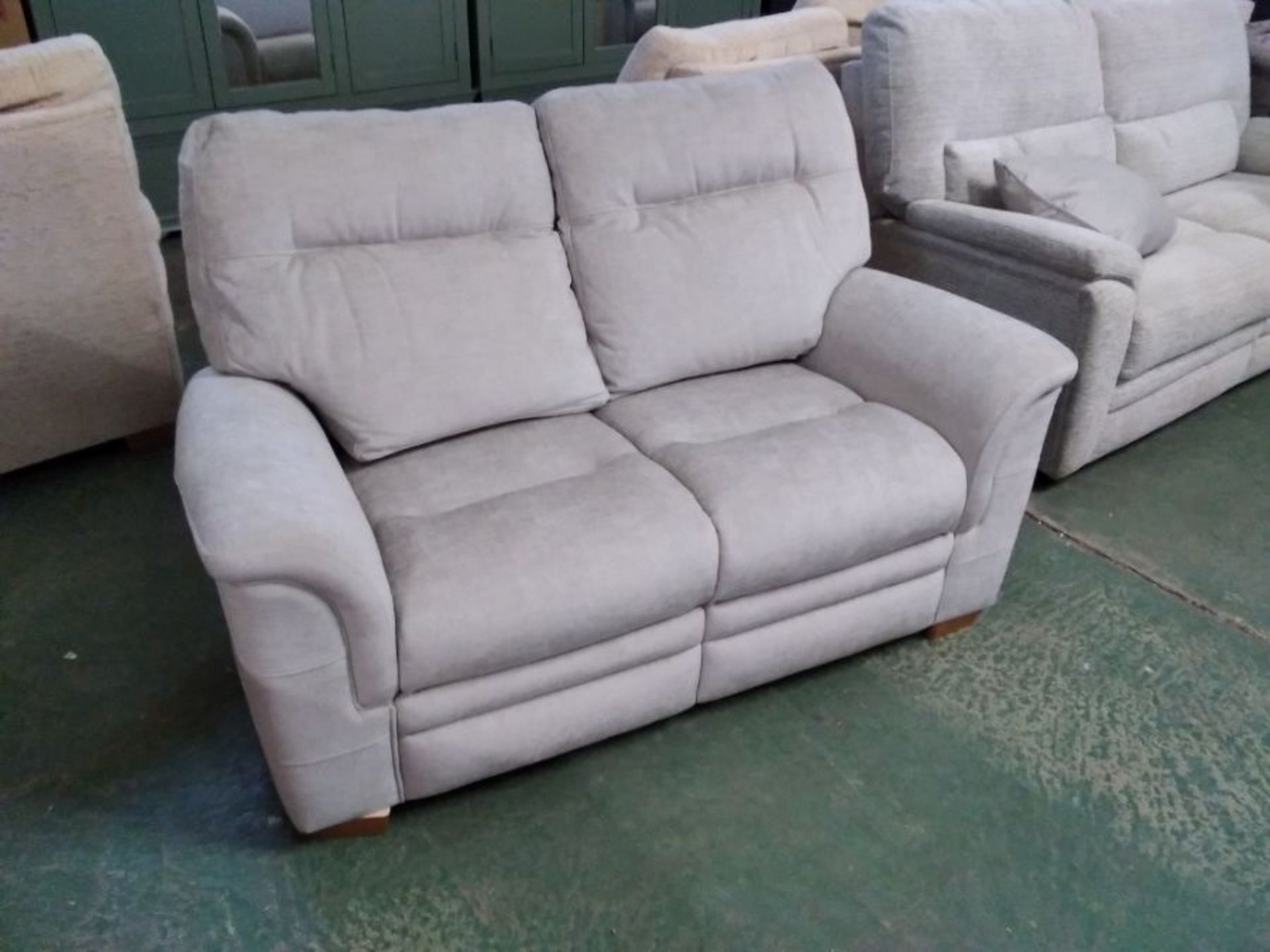 GREY FABRIC HIGH BACK 2ST SOFA {TR002812-W01278383