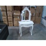 ANTIQUE WHITE SMALL DRESSING TABLE WITH MIRROR(BOX