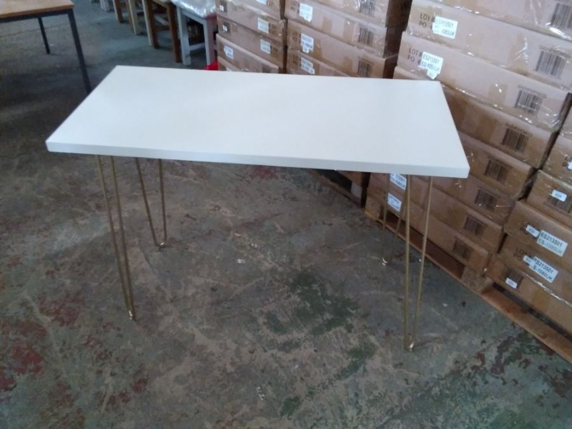 42 INCH HARRPIN LEG CONSOLE TABLE