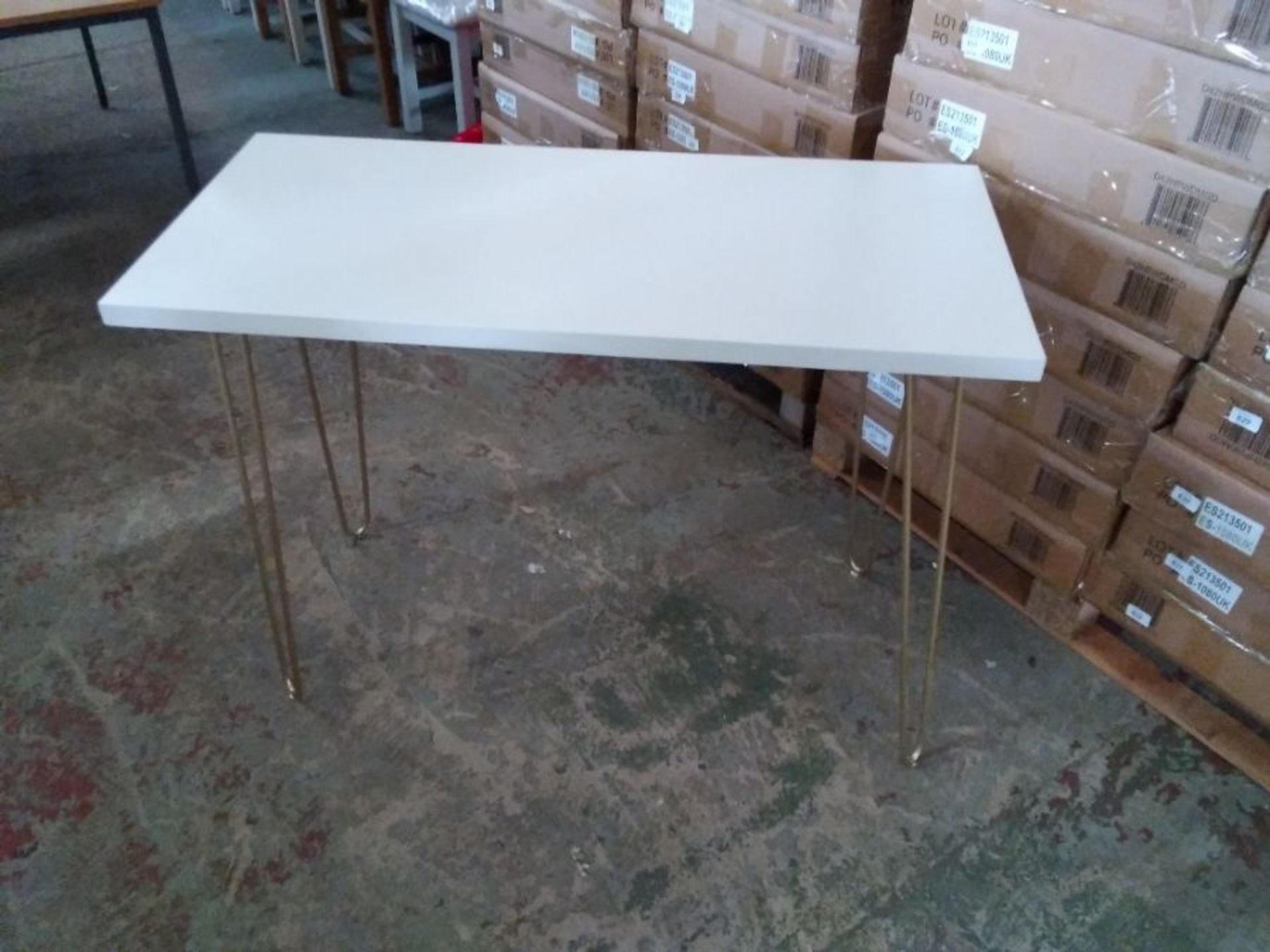 42 INCH HARRPIN LEG CONSOLE TABLE