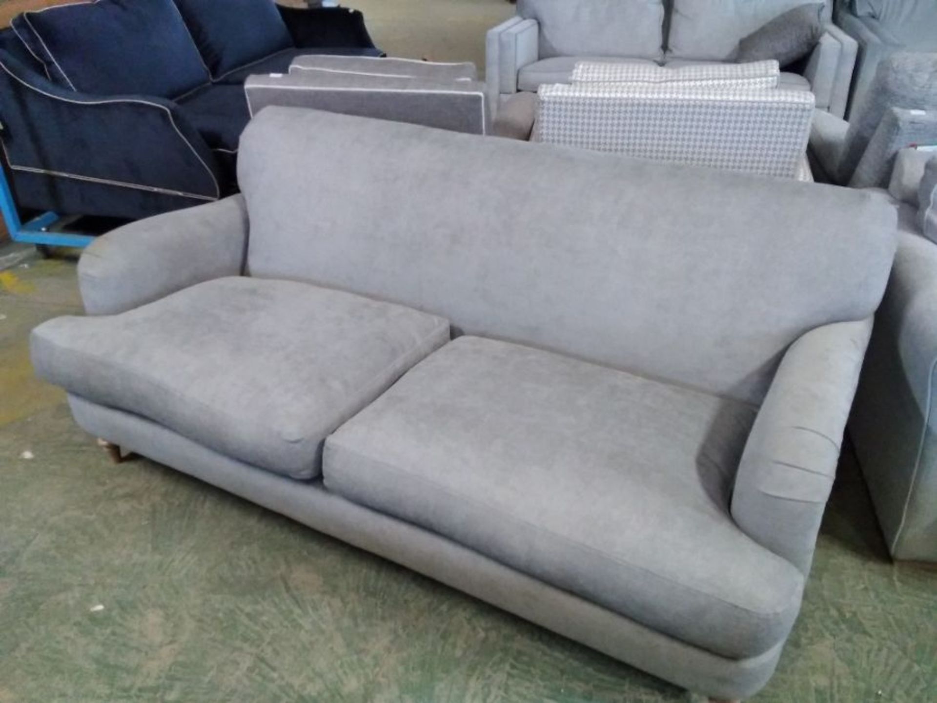 GREY FABRIC 3 SEATER SOFA (DIRTY MARK) (TROO2829-W