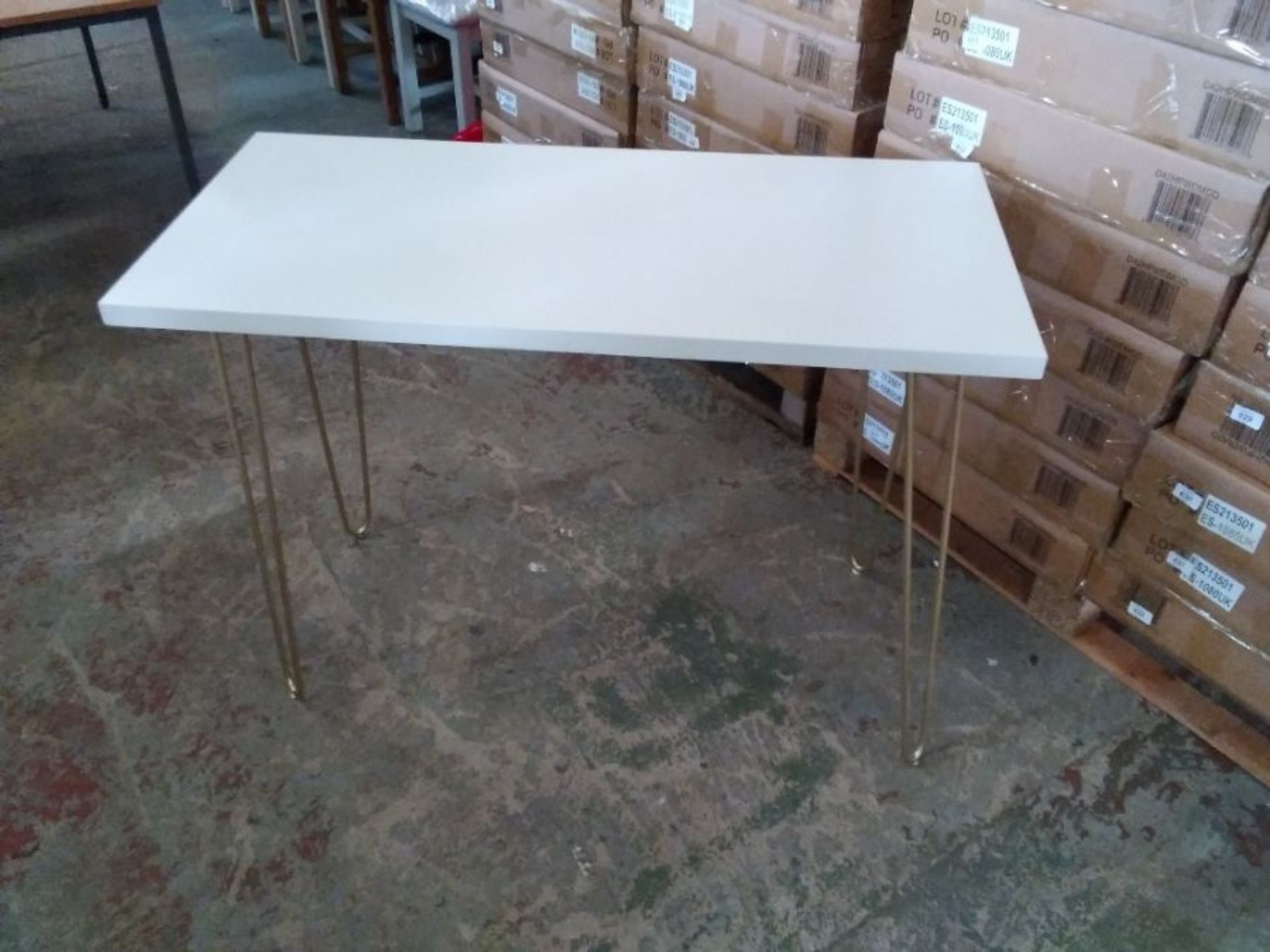 42 INCH HARRPIN LEG CONSOLE TABLE