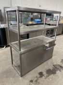 Stainless Steel Preparation Table with 2-Tier Gantry