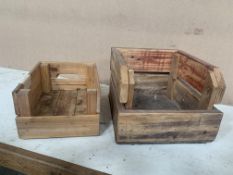 2no. Decretive Wooden Storage Boxes As Lotted