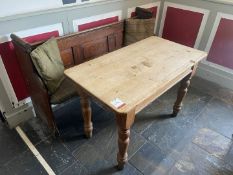 Timber Dining Table Complete with Pugh Style Seating Bench