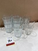 17no. Heavy Unbranded Water Glasses, Note: 2no. Different Styles