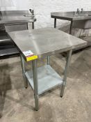 Stainless Steel Preparation Table, 610 x 610mm, Please Note: There is NO VAT on the HAMMER Price