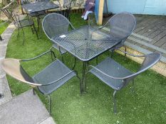 Metal Out Door Dining Table Complete with 4no. Metal Outdoor Chairs