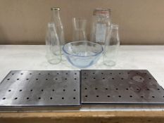 Quantity of Various Jars, Jugs And Drink Placement Drip Trays