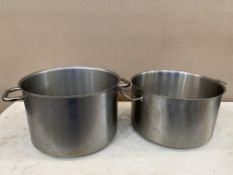 2no. Stainless Steel Stockpots