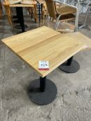 Timber Top Café Table, 500mmx500mm, Please Note: There is NO VAT on the HAMMER Price of this Lot