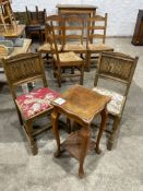 2no. Timber Frame Dining Chairs Complete with Low Level Table