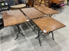 4no. Timber Top Metal Frame Dining Tables