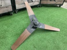 Black 3 Blade Ceiling Air Sweeper Fan with Tapered Wood Fan Blades
