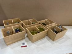 6no. Timber Table Top Condiment Holders